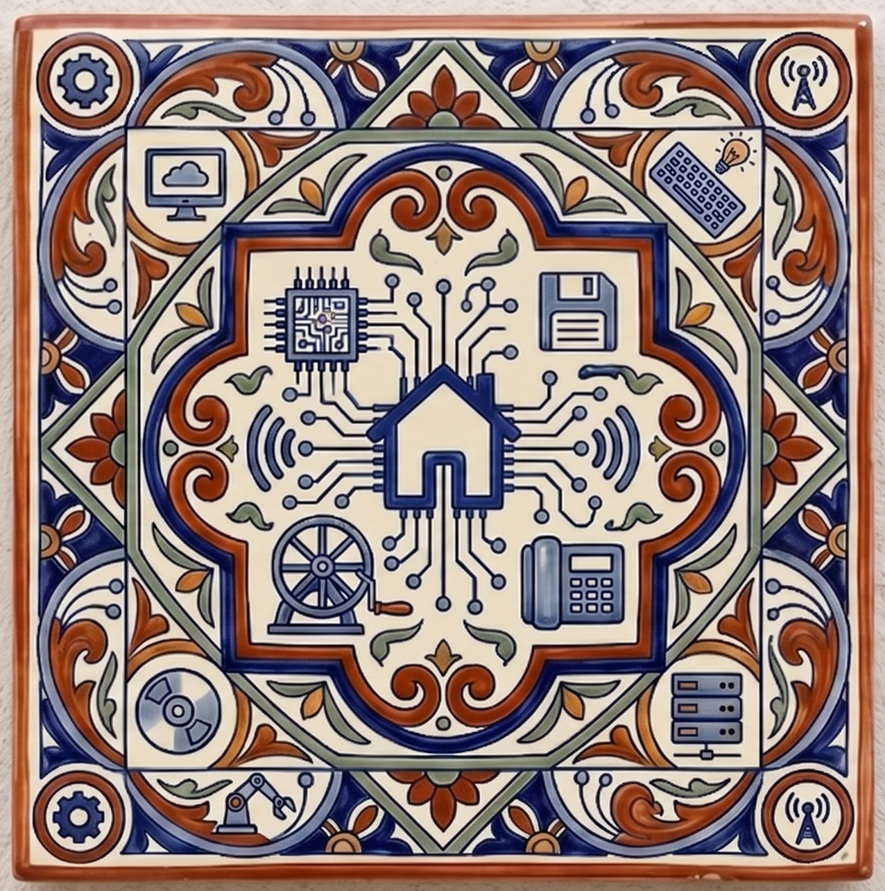 Santa Barbara Smart Home Tech Tile Art